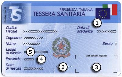 tessera sanitaria fronte
