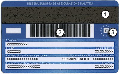 tessera sanitaria retro